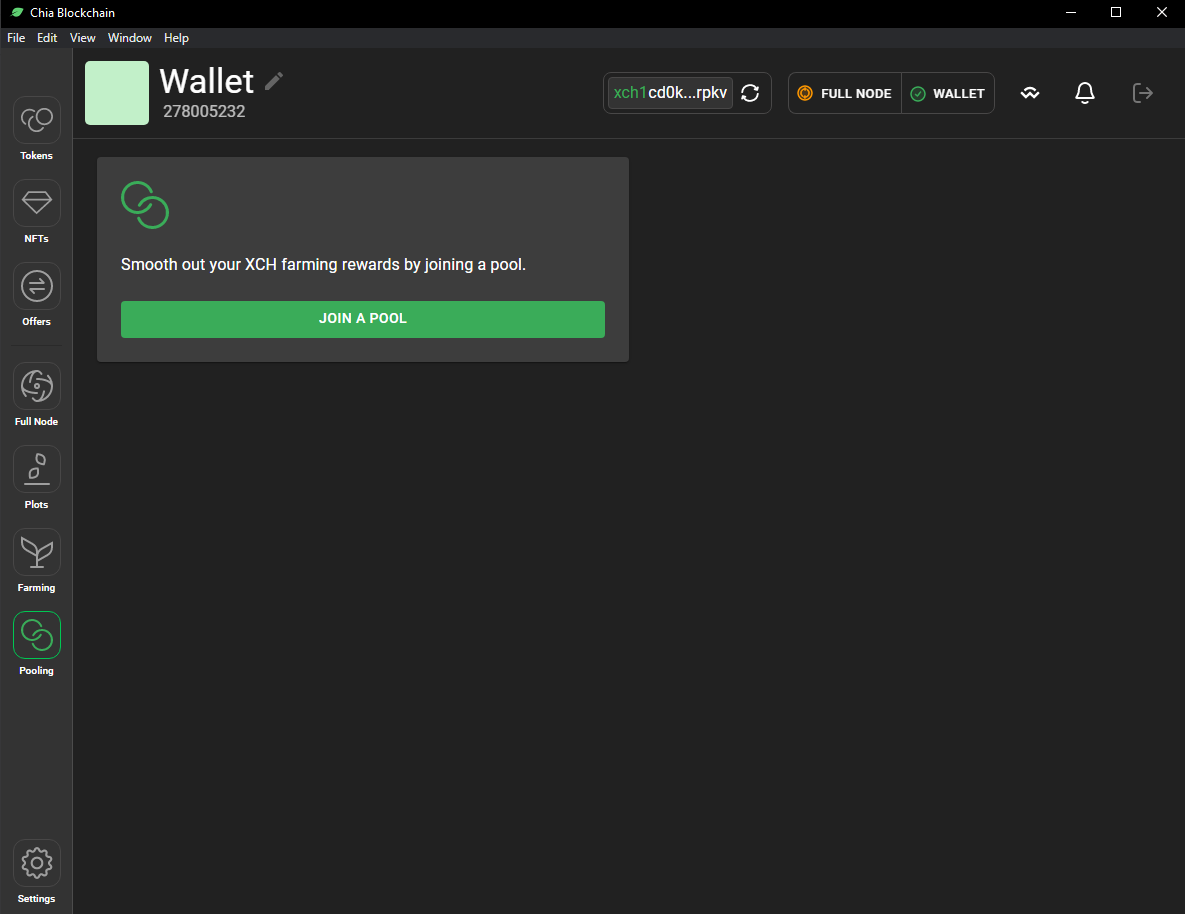 empty pooling tab